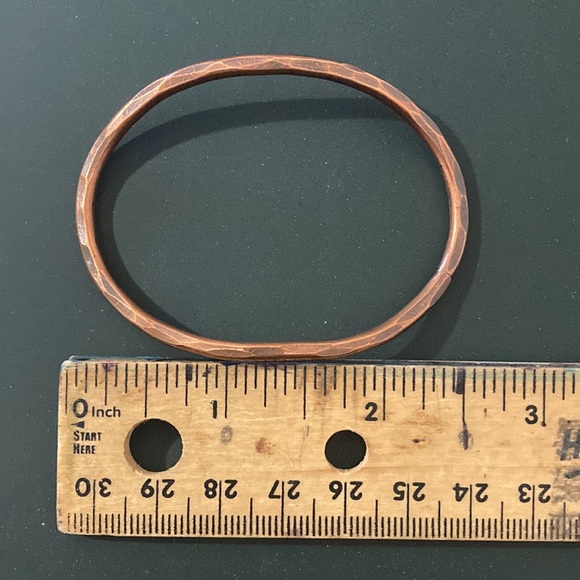 Handmade Copper Metal Oval Hair Pin Slide Barrette - Picture 3 of 14